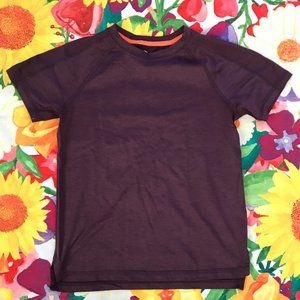 Kids All in Motion Burgundy Moisture Wick Gym Athletic Wear T-Shirt S
